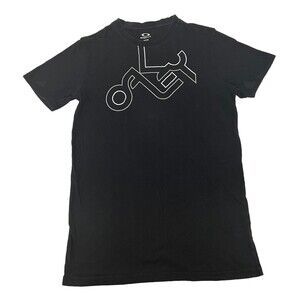 Oakley Short Sleeve Logo Slim Fit T-Shirt Black Men Size L